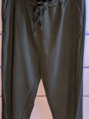 Women's Black Drawstring Pants Silky Smooth Feels On Touch - Might Be Blend